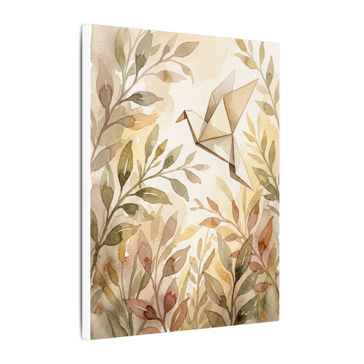 Fukinsei Paper Fold Canvas Art - Japandi Watercolor