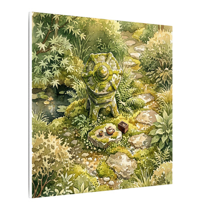Datsuzoku Stone Lantern Canvas Art - Japandi Watercolor