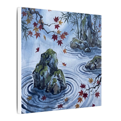 Rock Garden Autumn Canvas Art | Zen Tranquil Design