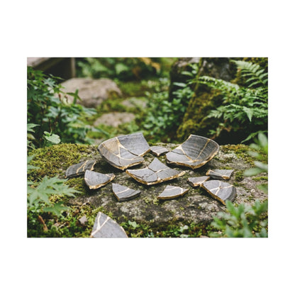 Summer Broken Pottery Gold Repair Canvas Art | Resilient Decor