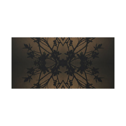 Golden Hour Shadow Play Canvas Art - Dark Japandi Seijaku