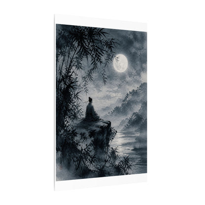 Ink Brushstroke Sumi E Canvas Art | Serene Zen Art