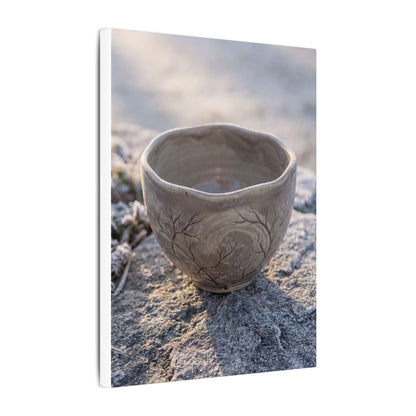 Seijaku Ceramic Bowl Canvas Art - Japandi Japanese Pattern