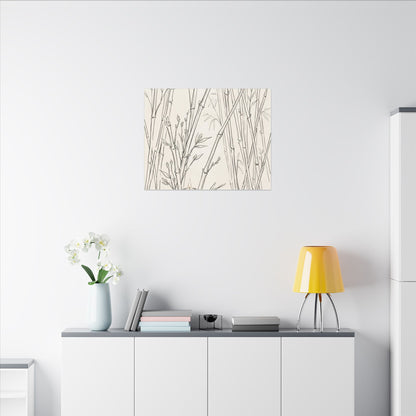 Candlelight Bamboo Grove Canvas Art - Japandi Fukinsei