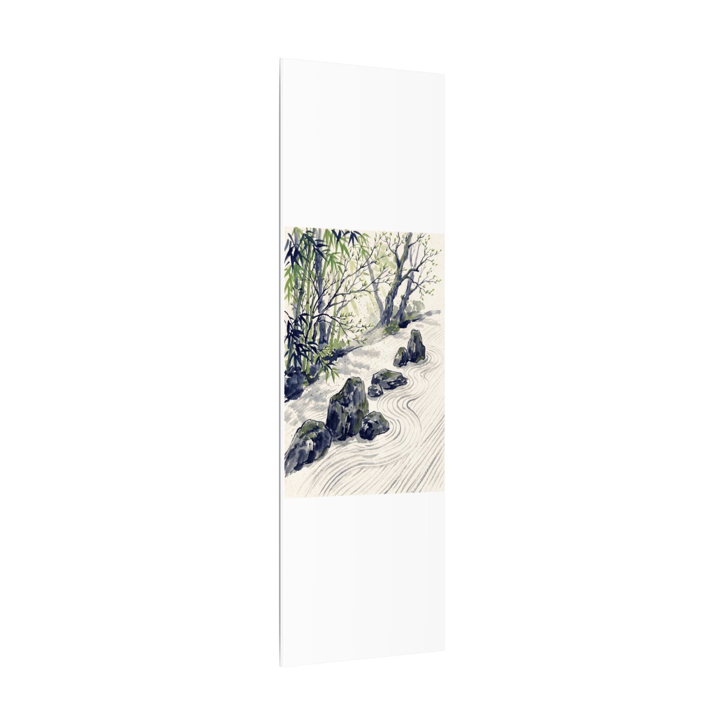 Dappled Rock Garden Canvas Art - Zen Mono No Aware