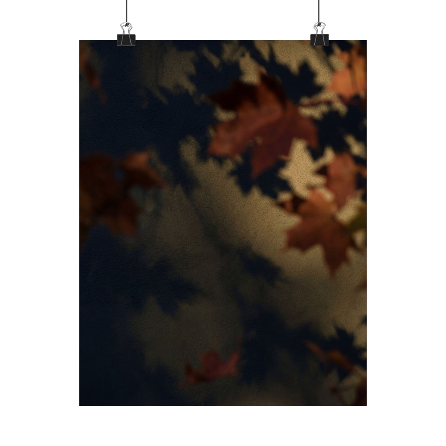 Dark Japandi Shadow Play in Golden Hour | Moody Minimal Wall Art Print Art Print