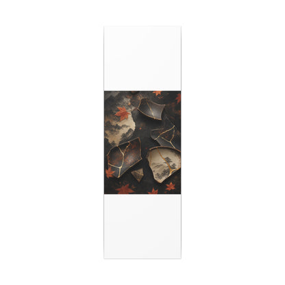 Broken Pottery Gold Vein Canvas Art | Philosophical Kintsugi Art