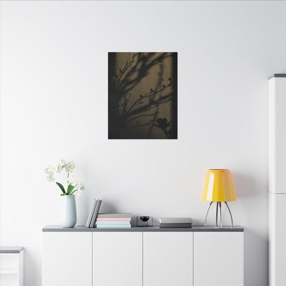 Seijaku Shadow Play Canvas Art - Dark Japandi Charcoal Ink
