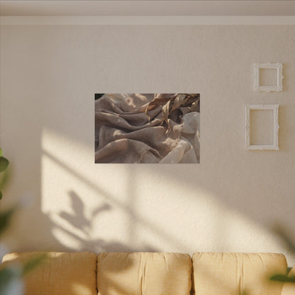 Silk Drape Summer Canvas Art | Japandi Neutral Design
