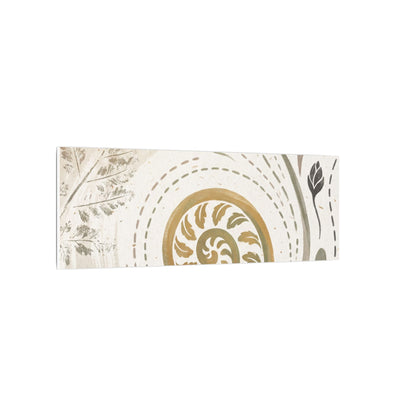 Japandi Fern Unfurling in Golden Hour | Japanese Pattern Canvas Art