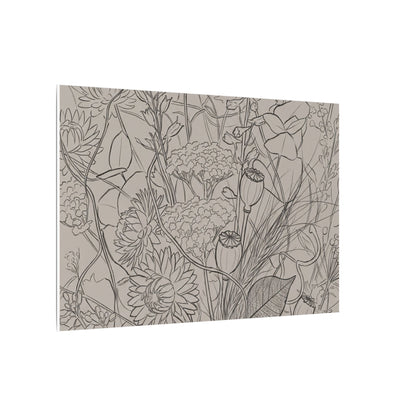 Summer Dried Flowers Minimal Line Canvas Art | Elegant Decor