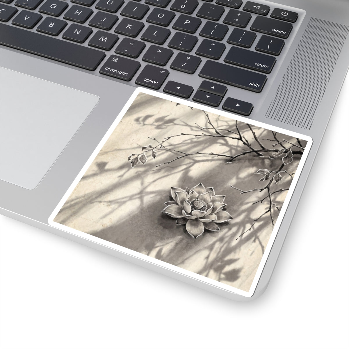 Dappled Lotus Flower Sticker - Zen Shibui Art Print