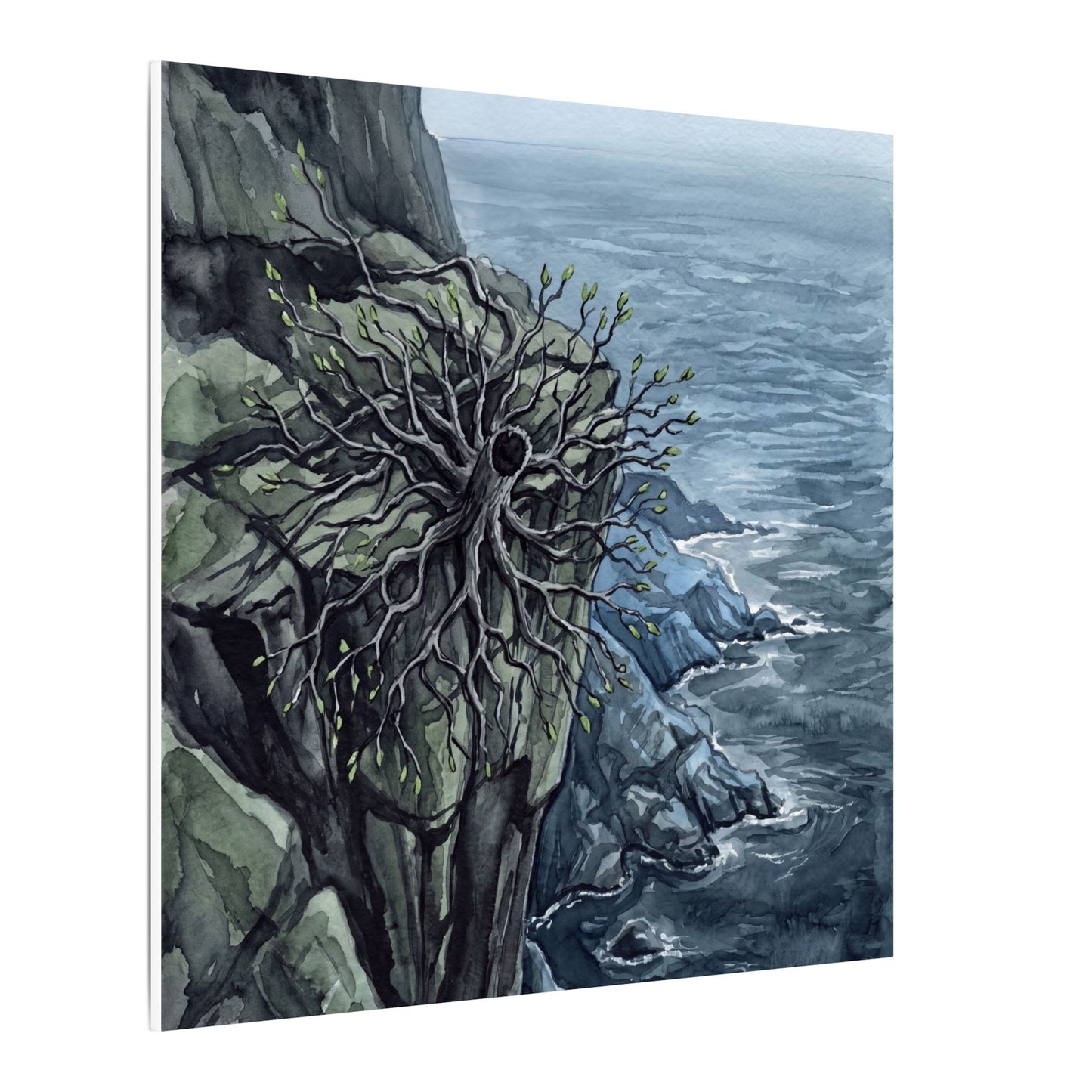 Pine Tree Spring Canvas Art | Japandi Neutral Design