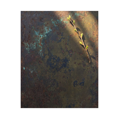 Golden Hour Rust Patina Canvas Art - Dark Japandi Ma