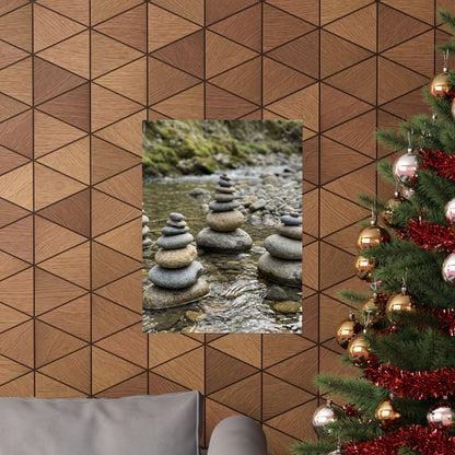 River Stones Summer Wall Art Print | Zen Contemplative Design