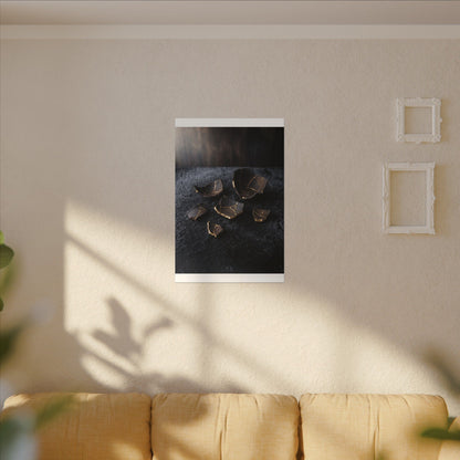Winter Broken Pottery Shadow Zen Canvas Art | Bold Decor