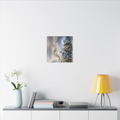 Incense Smoke Summer Canvas Art | Japandi Cozy Design