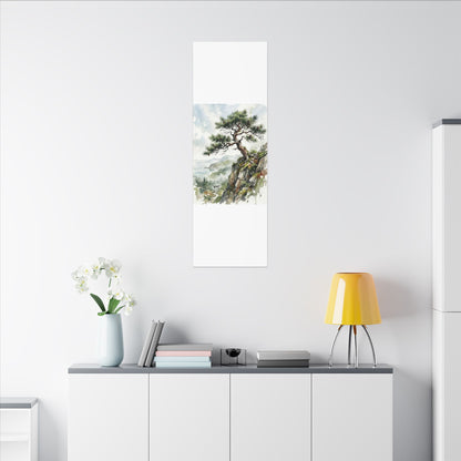 Pine Tree Spring Canvas Art | Japandi Neutral Design