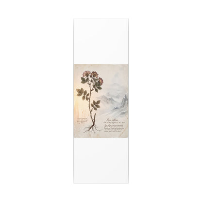 Winter Mountain Mist Herbarium Canvas Art | Earthy Decor