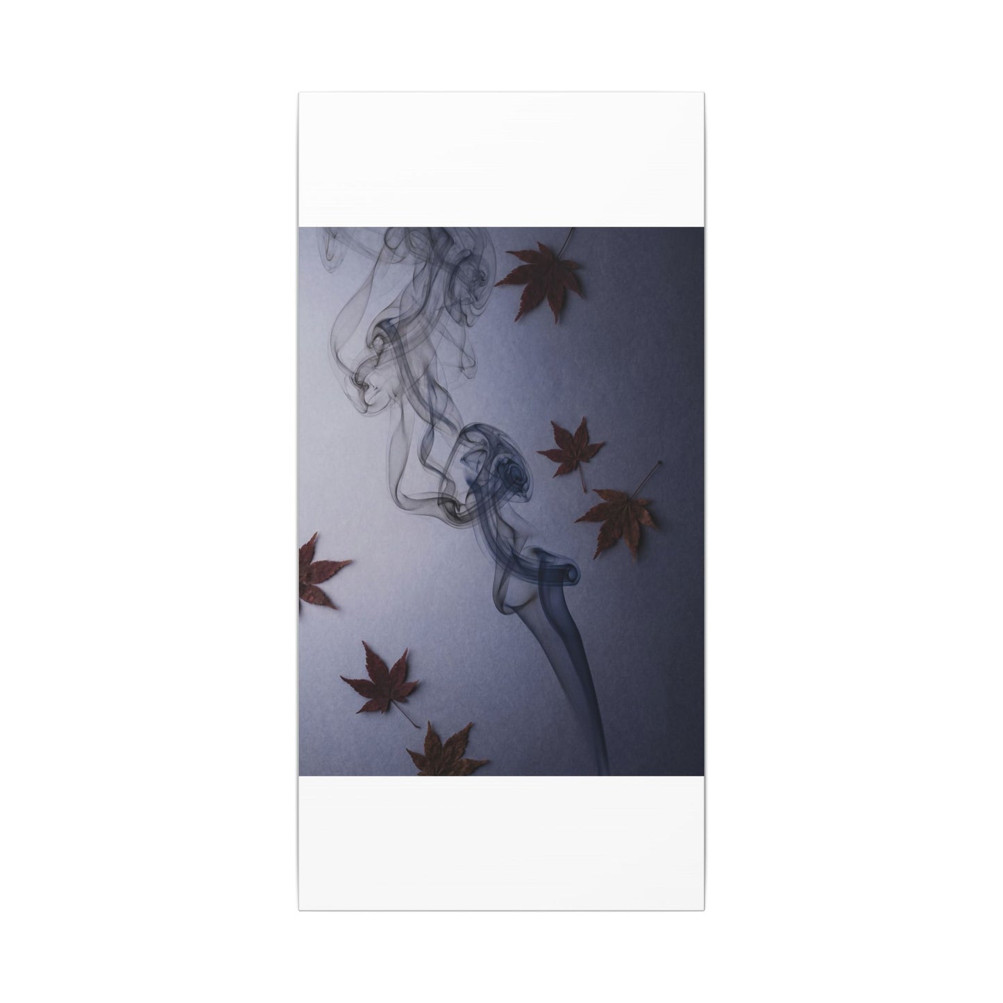 Dark Japandi Incense Smoke in Dawn | Moody Minimal Canvas Art