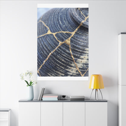 Shibui Water Ripple Canvas Art - Kintsugi Gold Repair