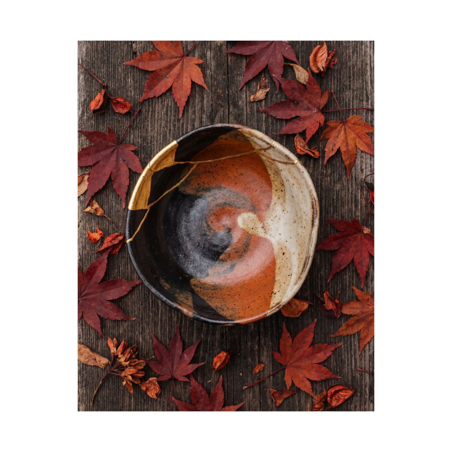 Ceramic Bowl Broken Beauty Wall Art Print | Beautiful Kintsugi Art