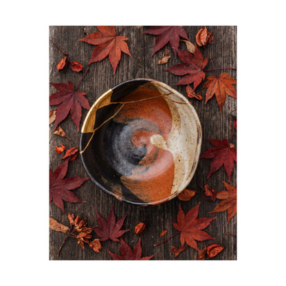 Ceramic Bowl Broken Beauty Wall Art Print | Beautiful Kintsugi Art