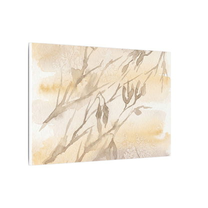 Shadow Play Winter Canvas Art | Japandi Warm Design