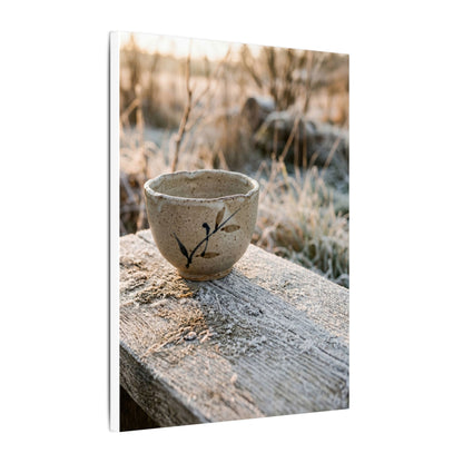 Golden Hour Ceramic Bowl Canvas Art - Japandi Ma