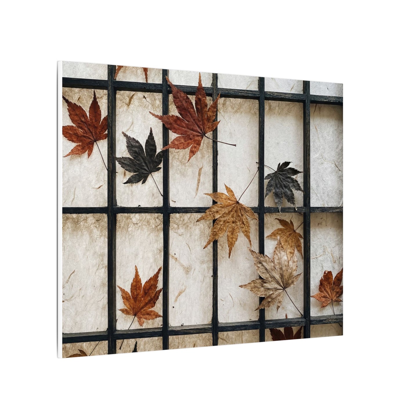Japandi Shoji Screen in Overcast | Texture Canvas Art