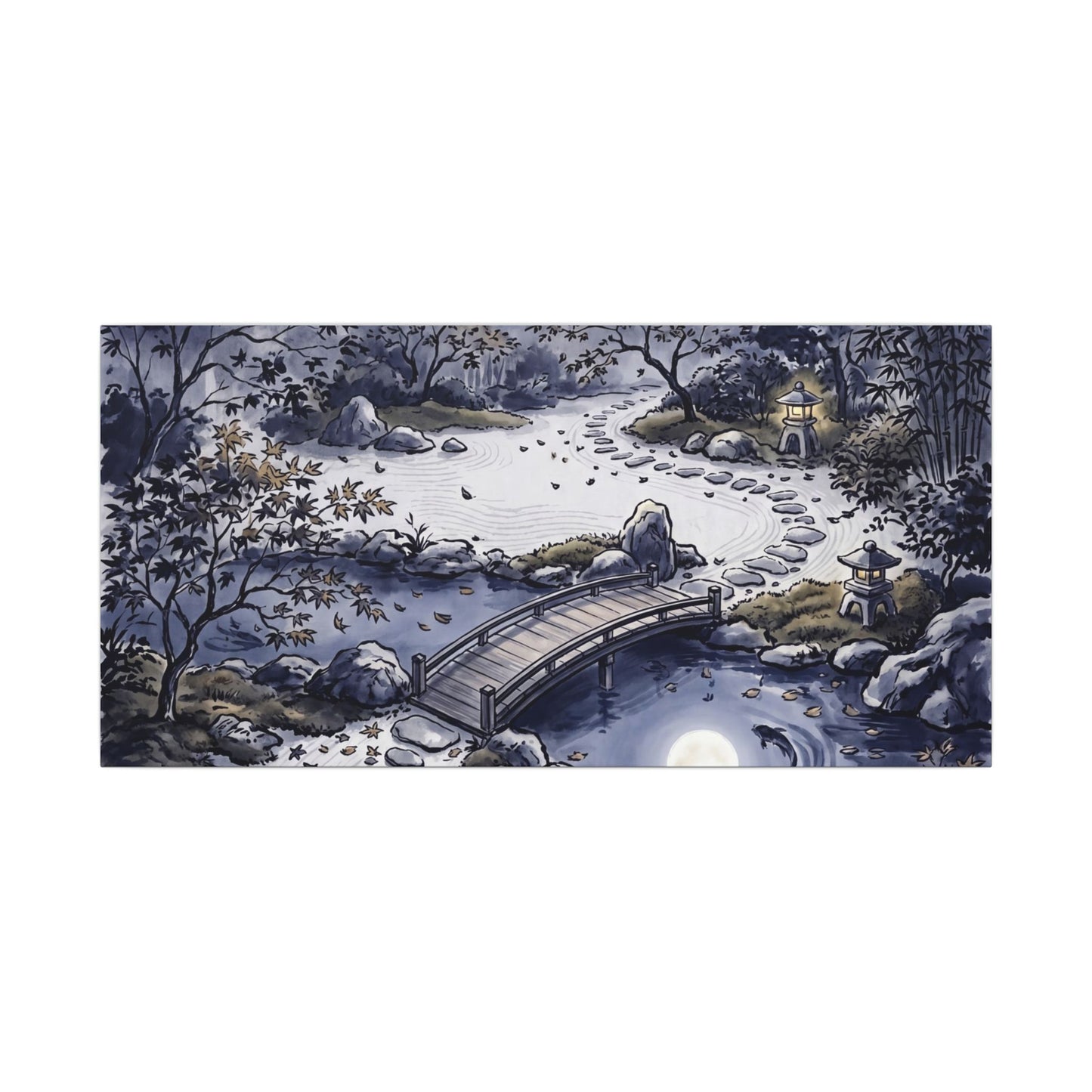 Torii Gate Enso Canvas Art | Contemplative Zen Art