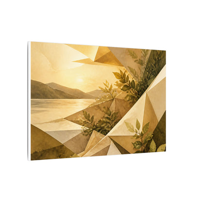 Golden Hour Paper Fold Canvas Art - Japandi Ma