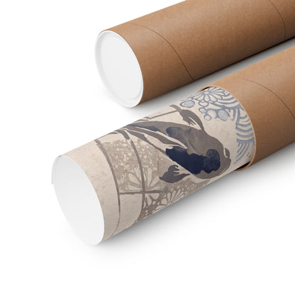 Seijaku Koi Pond Wall Art Print - Japandi Japanese Pattern