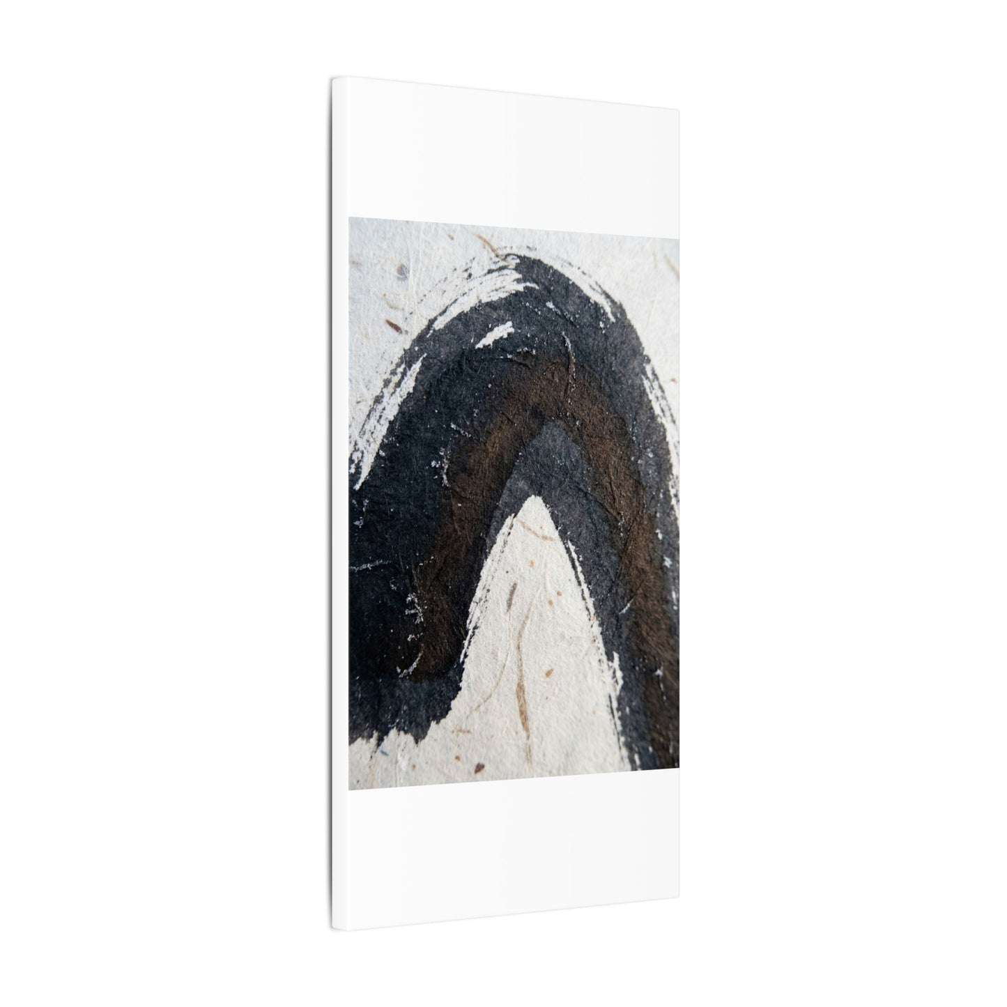 Moody Ink Brushstroke Canvas Art - Moody Minimal Dark Japandi