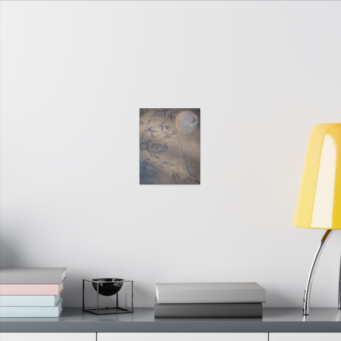 Shadow Play Canvas Art | Winter Japandi Japanese Pattern Art