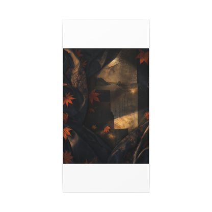 Autumn Silk Drape Shadow Zen Canvas Art | Bold Decor