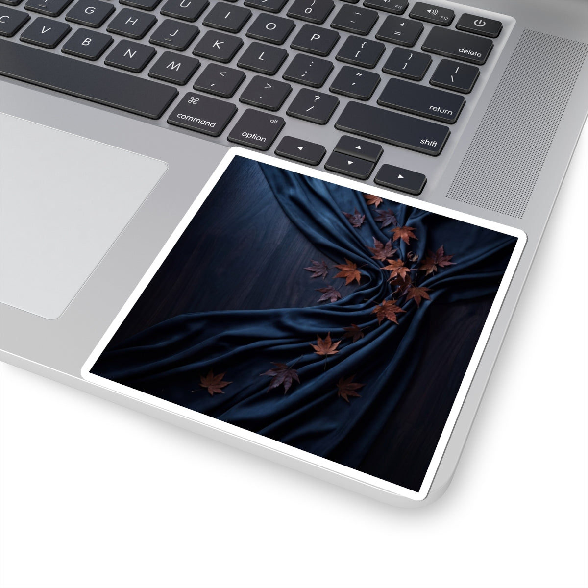 Silk Drape Autumn Sticker | Dark Japandi Bold Design