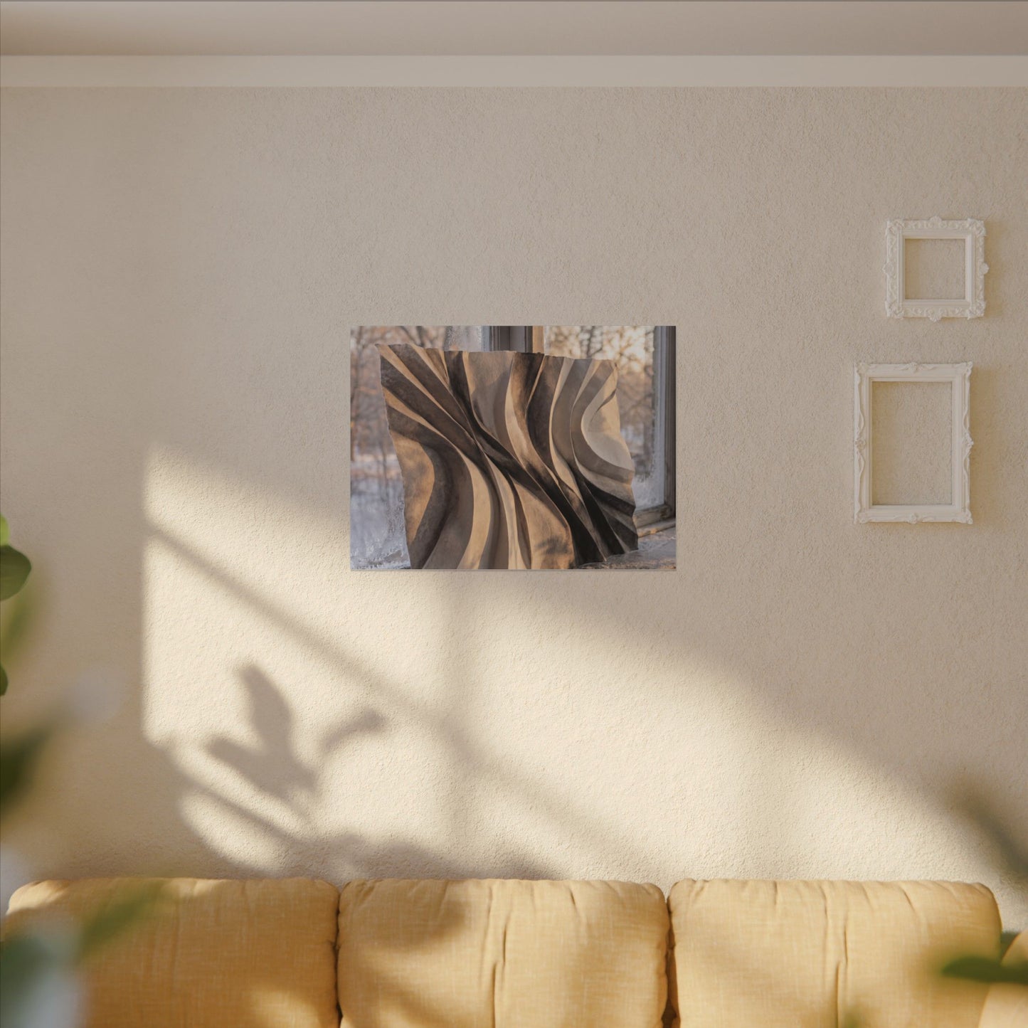 Mono No Aware Paper Fold Canvas Art - Japandi Minimal Line