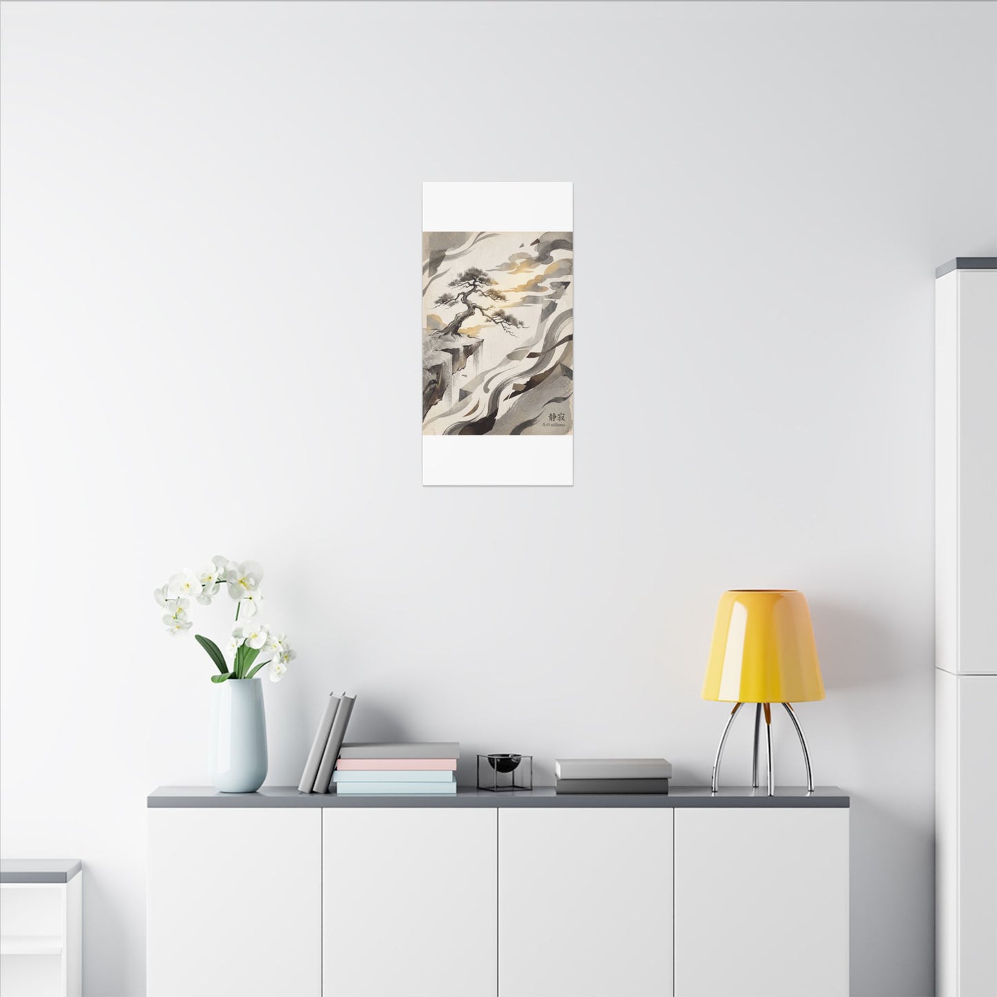 Golden Hour Pine Tree Canvas Art - Japandi Seijaku