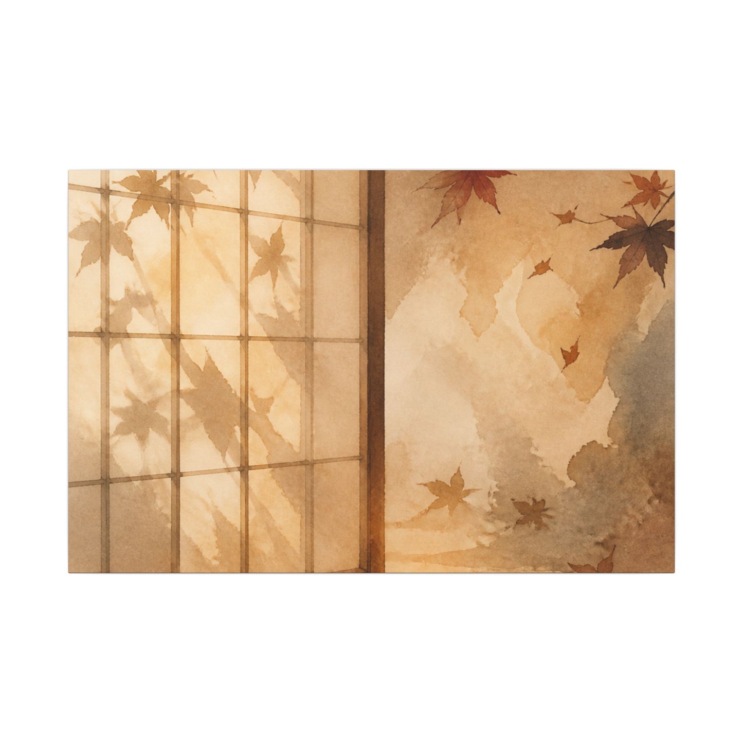 Candlelight Shoji Screen Canvas Art - Japandi Ma