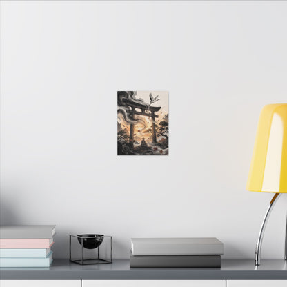 Torii Gate Ukiyo E Inspired Canvas Art | Serene Zen Art