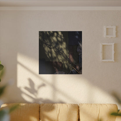Ma Incense Smoke Canvas Art - Dark Japandi Dark Texture