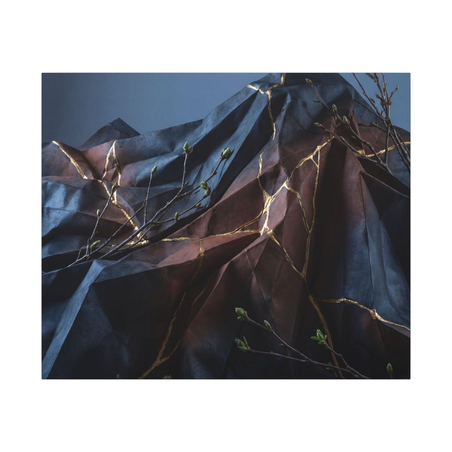 Paper Fold Broken Beauty Canvas Art | Philosophical Kintsugi Art