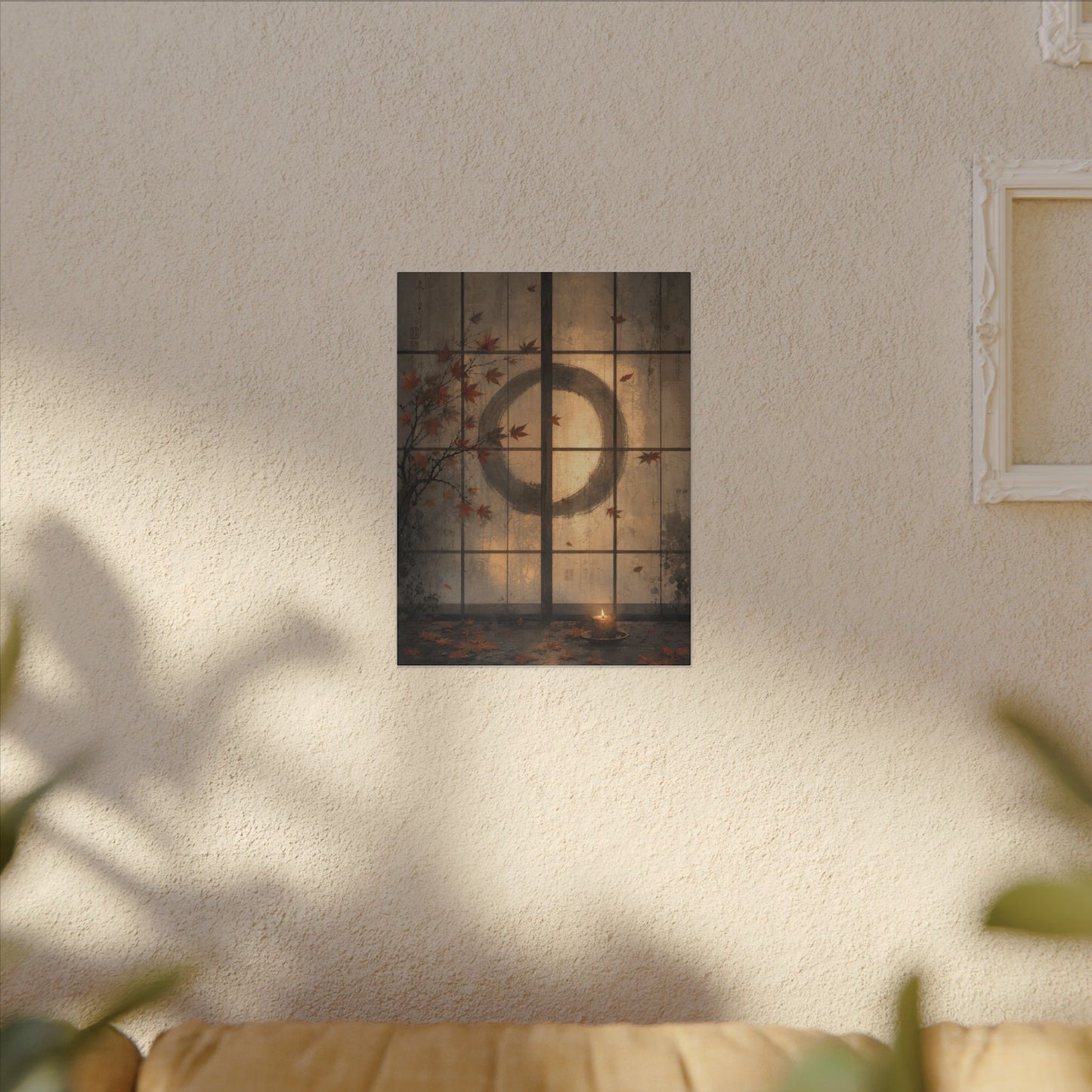 Shoji Screen Texture Canvas Art | Earthy Japandi Art