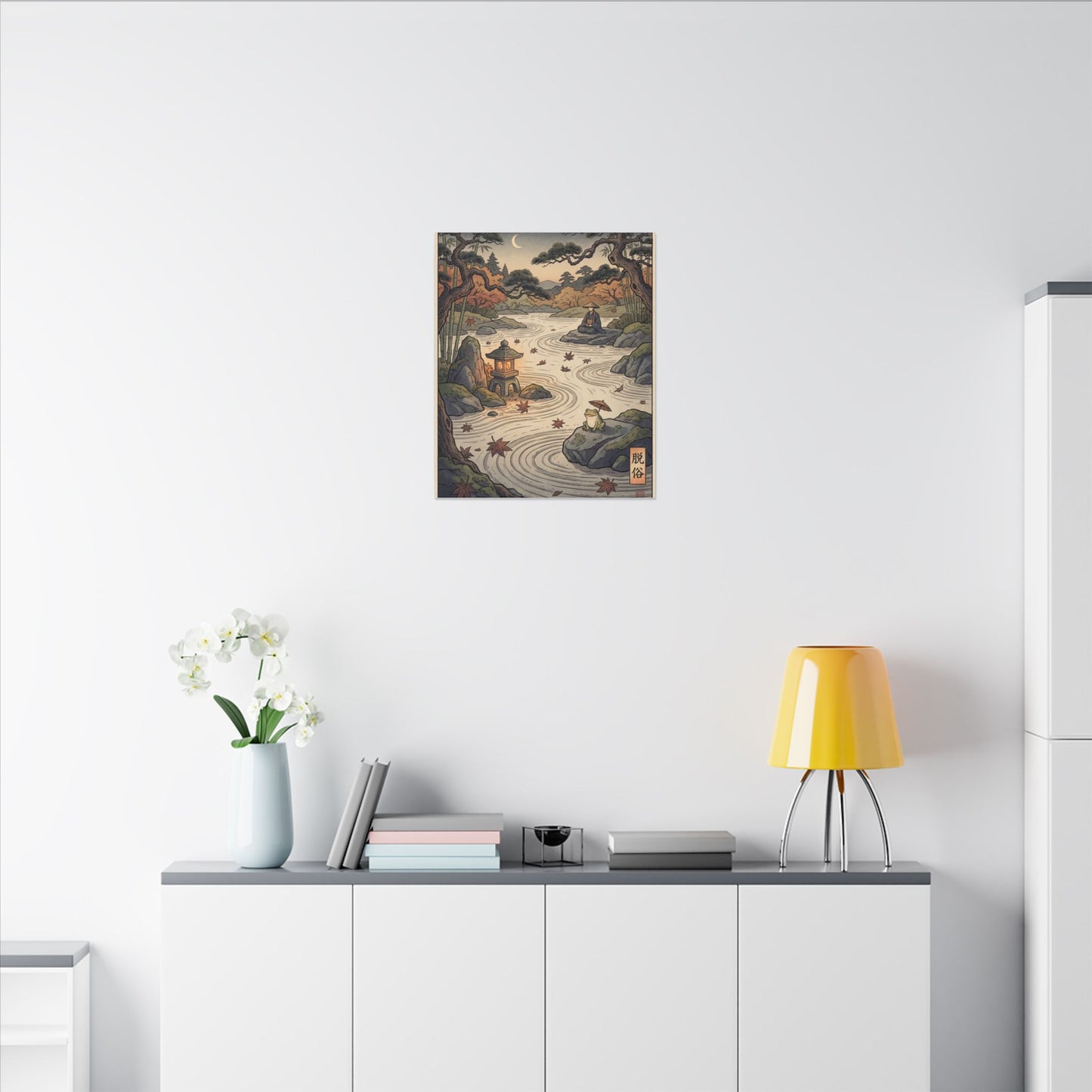 Rock Garden Autumn Canvas Art | Zen Serene Design