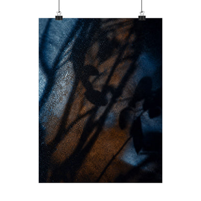 Winter Shadow Play Moody Minimal Wall Art Print | Luxurious Decor