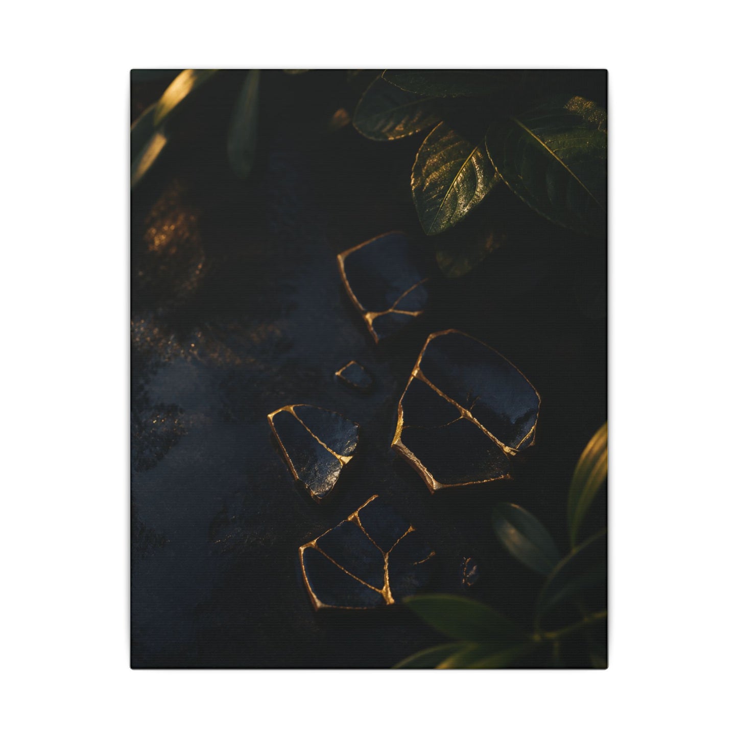 Summer Broken Pottery Moody Minimal Canvas Art | Atmospheric Decor