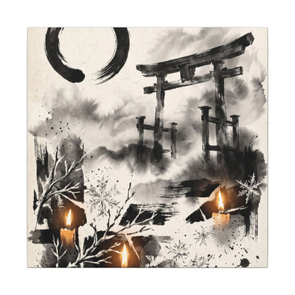 Candlelight Torii Gate Canvas Art - Zen Datsuzoku