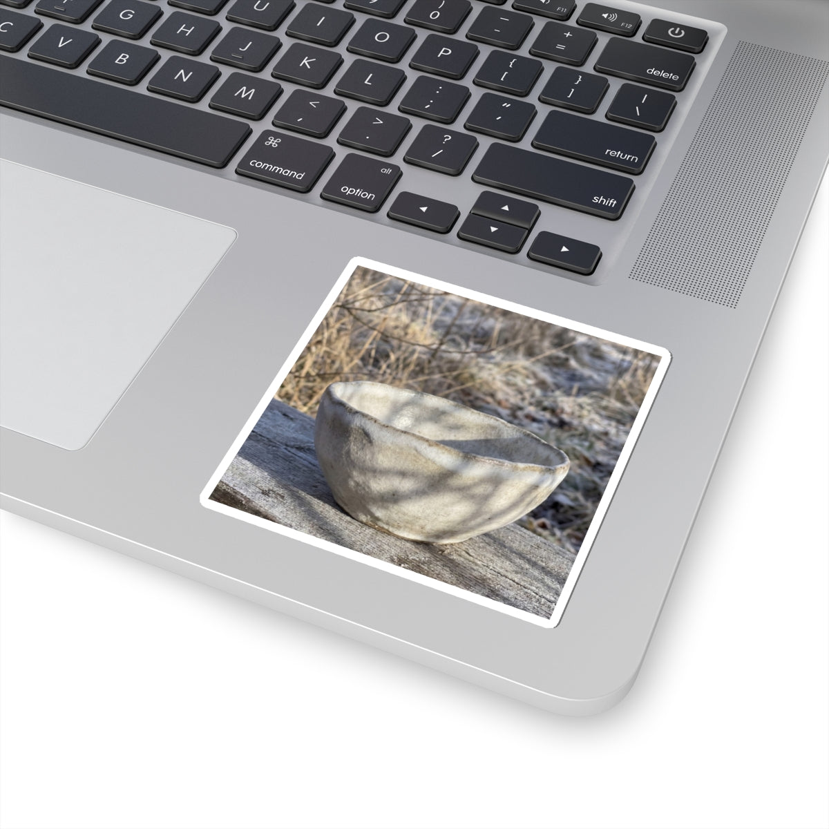 Dappled Ceramic Bowl Sticker - Japandi Fukinsei