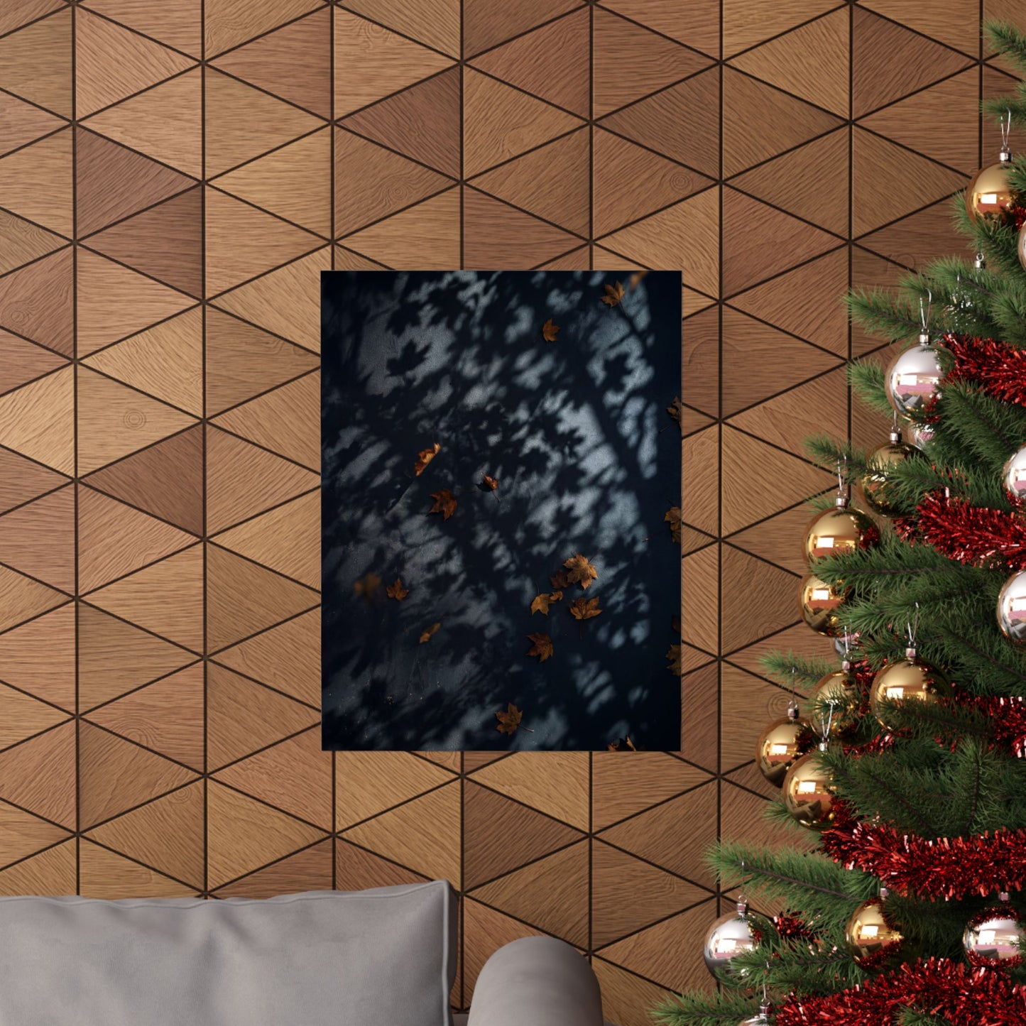 Shadow Play Shadow Zen Wall Art Print | Luxurious Dark Japandi Art